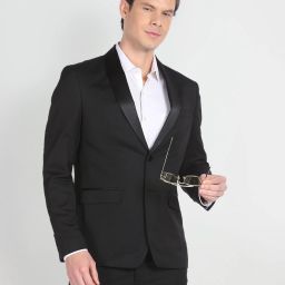 Men NA Solid Suit-image-22