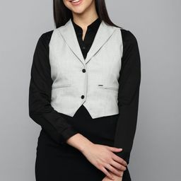 Self Design Women Waistcoat-image-4