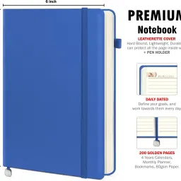 abstract collection Executive A5 Diary Notebook with Pen Holder A5 Notebook Single Rule 200 Pages image 5