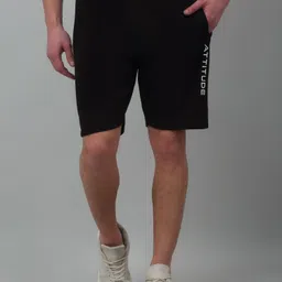cantabil Solid Men Black Bermuda Shorts-picture-2