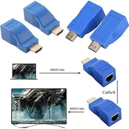 WiredCom HDMI to RJ45 Network Cable Extender,HDMI Extender by Ethernet LAN Cable Lan Adapter image 5
