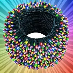 62 LEDs 20 m Multicolor Flickering, Color Changing, Steady Ball Rice Lights-0