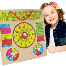 All in One Learning Board Puzzle Clock, Calendar, Days, Months, Weather, Seasons-6