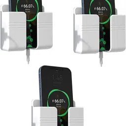 Fliptic Wall Mounted Adhesive Mobile Phone Holder for Charging Pack of 3 Mobile Holder-45