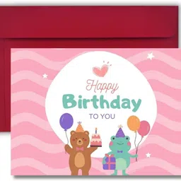 aanyacentric 5.8x8.3inch A5 Size Son Daughter Kid Girl Boy Birthday Gift Printed Greeting Card-picture-33