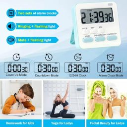 yelona Digital Blue Clock image 5