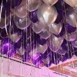 Printed Metallic Balloons for Birthday Anniversary Party Silver & Purple Pack of 100 Pcs Balloon-image-69