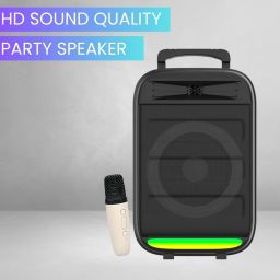GUGGU Monster (BLUETOOTH TROLLEY SPEAKER) High Bass Sound Quality With Karaoke MicU148 35 W Bluetooth Party Speaker-image-82