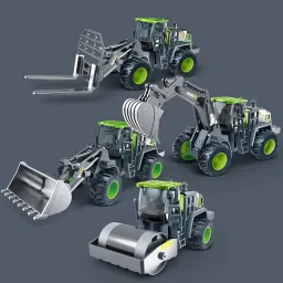 Excavator Pack 4 Unbreakable Construction Vehicles For Kids Trucks Bulldozer Set-17