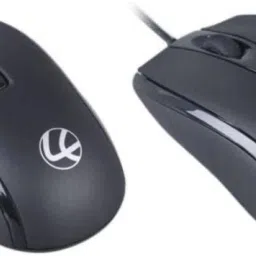 LAPCARE L70+mouse Pack of 2 Black USB Wired Mouse Wired Ambidextrous Optical Gaming Mouse-3