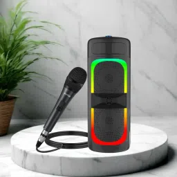 Clairbell Bluetooth (PORTABLE PARTY SPEAKER) With Karaoke Mic & RGB Lights, Bass SoundH149 40 W Bluetooth Party Speaker-image-54