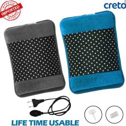 Pack of 2 Velvet Fur Hot Water Bag , Pain Relief Warm Bag, Heating Pad Electric 1 L Hot Water Bag-image-34