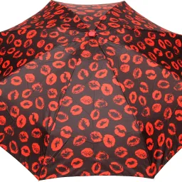 Lips Printed Black 5 fold Umbrella for all Seasons Umbrella-25
