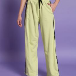 Women Solid Light Green Track Pants-image-92