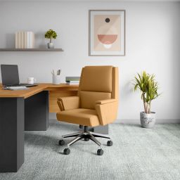 Emerald Mid Back Leather Office Executive Chair-image-24