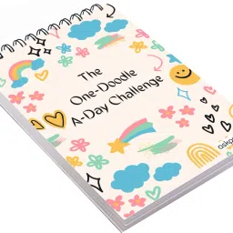 50 Sheet A5 Sketchbook - 5.8 x 8.3 Inch | One Doodle A Day Challenge Sketch Pad-1