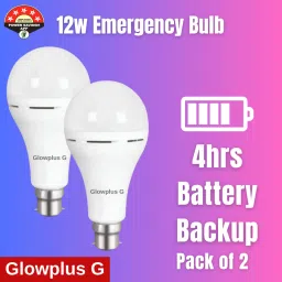 12W Emergency Bulb Combo – Pack of 2 3 hrs Bulb Emergency Light-11