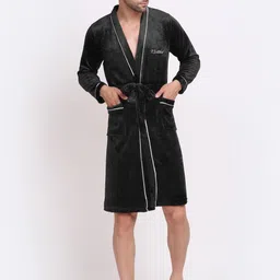 klotthe Black Medium Bath Robe-picture-30