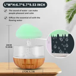 gvj traders Humidifier for Home, Cloud , Light Humidifier - Raindrop Table Lamp image 4