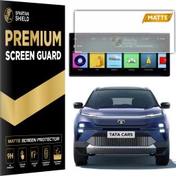spartan shield Screen Guard for TATA NEXON EV, HARRIER, SAFARI, CURVV & CURVV EV 12.3 INCH INFOTAINMENT TOUCHSCREEN 2024 Facelift [2 PACK] | New 9H Tata Car Display Music System Protector Accessory 2025 [Not Tempered Glass]-image-55
