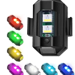 Aircraft Strobe Light for Helmet, Bicycle - 7 Colors, 30 Modes LED Safety Light Brake Light Car, Motorbike, Truck, Van LED (5 V, 12 W)-image-5