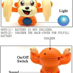 shashikiran Tumbling Banana Monkey Toy Voice Activation,Touch sensor and electric image 4