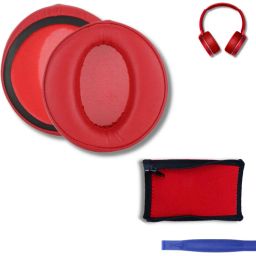 Crysendo Cushion + Headband (Red) Over The Ear Headphone Cushion-image-82