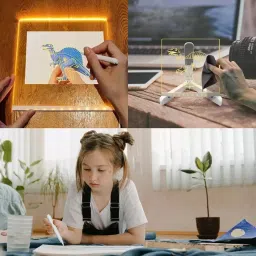 decor your way Acraylic Rewriteable Dry Erase Night Lamp Light Message Board Office Table Lamp Study Lamp image 2