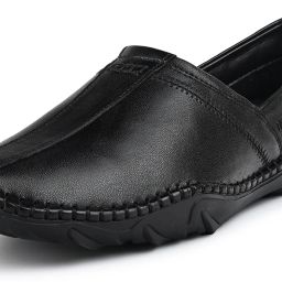 Black Genuine Leather Stylish Stitched Nagra Slip-On Mojaris and Jutis for men Slip On For Men-picture-25