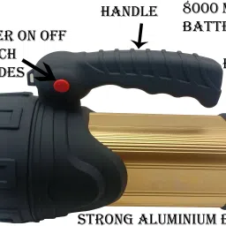 mitsales 500 W Jumbo Camping Water proof Torch With 3 Km Long Range,3 Modes 40 hrs Torch Emergency Light image 4