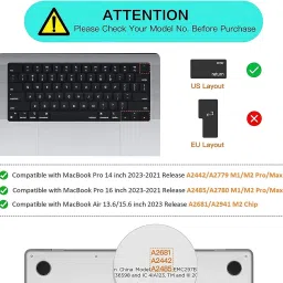 oaky MacBook Air 15.3 13.6 M3 M2 2024-2021 and MacBook pro 14 MacBook Pro Keyboard Skin image 2