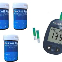 NSC ONCALL PLUS LONGEST EXPIRY 150 GLUCOMETER STRIPS WITH GLUCOMETER TESTING DEVICE- 150 Glucometer Strips-4