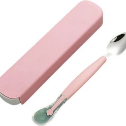 Silicone Baby Feeding Spoon and Puree Spoon 2 in 1 Dual Head Design with Case - Silicone-20