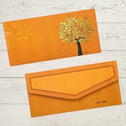 Designer Shagun Envelopes for Gifting Money Wedding Velvet Feel Gold Tree Design Envelopes-10