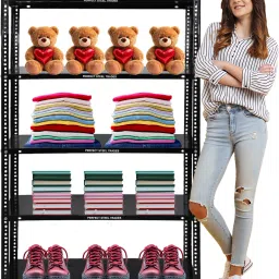 Storage Iron Steel Rack for Warehouse, Home, Offices 5 Tier Shelve Rack Metal Open Book Shelf-14