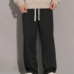 Men Solid Blue Track Pants-image-3