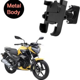 360 Degree Metal Body Universal Mobile Holder for TVS Raider 125 Bike Mobile Holder-21
