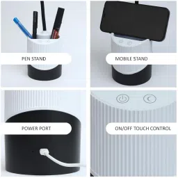 akr Powerful Rechargeable Desk lamp with Pen & Mobile Holder 3 Dimmable Lights Mode Table Lamp image 4