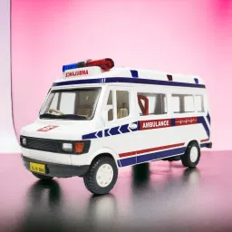 Pull Back Ambulance For Kids, Openable Tail Gate Stretcher Saline & Stand-image-18