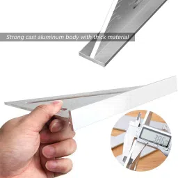 emergity Aluminum Carpentry Speed Square Right Angle Triangle Protractor Scale Tri-Square image 5