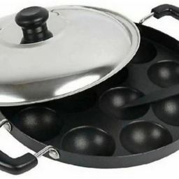 Non Stick Appe Maker | Kitchen Use Paddu Maker | Ponganalu Pan Paniyaram Pan Paniarakkal with Lid 0.5 L capacity 23 cm diameter-image-6