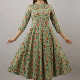 Women Printed Pure Cotton Flared Kurta-picture-16