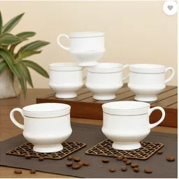 shailzz's Pack of 6 Bone China Tea Cups Set of 6 | Coffee Mugs for Home Office, perfect for gifting-picture-10