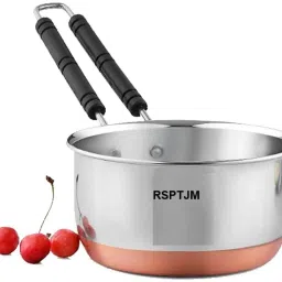 Stainless Steel Copper Bottom Induction Base Sauce Pan with Handle pack of 1 Sauce Pan 25 cm diameter 1.5 L capacity-image-28