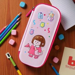 colorbee Complete Kids Stationery Set Pencils Erasers Sharpeners Rulers and Colorful Box Animal Character, Cute Girl Cartoon, Floral Prints Art Polyester Pencil Box-picture-39