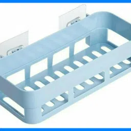 Self Adhesive Multi-Purpose Wall Hanging BATHROOM floating Shelf (PACK OF 1) Plastic Wall Shelf-image-52
