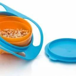 Baby Spin Proof Bowl Revolving 360 Degree baby Lunch Box for Kids (Multicolour)- plastic-23