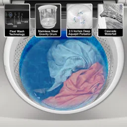 godrej 7 kg 5 Star With Flexi Wash Technology And Soft-Close Lid Washing Machine Fully Automatic Top Load Silver image 2