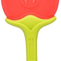 Premium Quality Fruit Shape Silicone Teether Teething Toys for Baby Textured Molar Teeth Soother Massage| Infants Dental Care Baby Teether| BPA Free Flexible Natural Silicone Teethers Toy For New Borns/Toddlers/Infants(4 Months+)(Apple, Pack of 1) Teether and Feeder-23