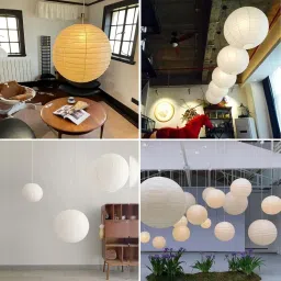 White Paper Hanging Lantern Pack of 10 L (12 inch) 74 White Paper Hanging Lantern-image-71